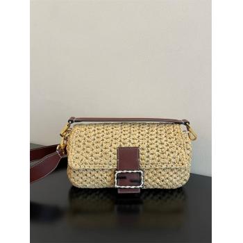 Fendi/芬迪中国官网8BR600 BAGUETTE 拉菲草编织法棍包36031