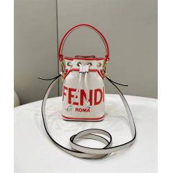 Fendi/芬迪包包官网8BS010 Mon Tresor迷你帆布水桶包8613