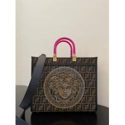 芬迪范思哲Fendi Versace 8BH372 Sunshine联名大号购物袋托特包