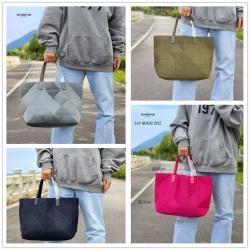 ISSEY MIYAKE三宅一生TRACK系列5×8格帆布托特包购物袋