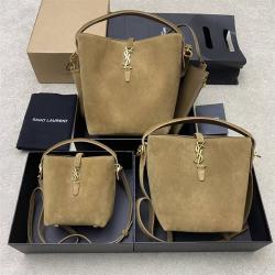 YSL圣罗兰包包765870/749036/742828 LE 37 迷你/小号/大号麂皮水桶包