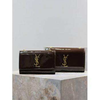 YSL圣罗兰官网包包469390/364021 KATE 漆皮小号/中号链条包