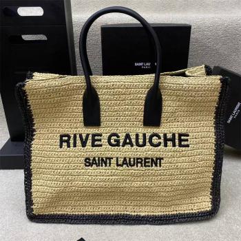 YSL圣罗兰包包官网509415 RIVE GAUCHE大号编织托特包沙滩包