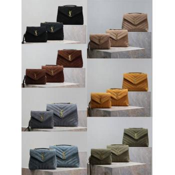 YSL圣罗兰香港官网467072/494699/574946 LOULOU 绒面麂皮手袋487216