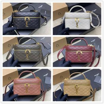 YSL官网包包圣罗兰766731 GABY VANITY BAG 小羊皮化妆包盒子包