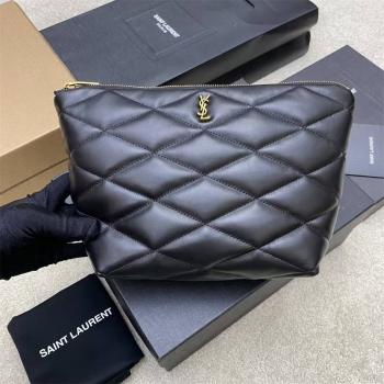 YSL圣罗兰包包官网696779 SADE中号绗缝羊皮革手拿包