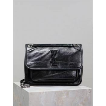 YSL圣罗兰包包官网633178 633158 NIKI中号油蜡皮邮差包