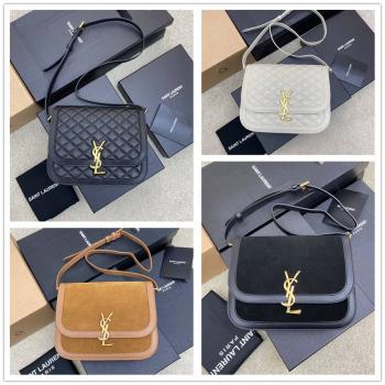 YSL圣罗兰733704 635025 SOLFERINO 中号羊皮麂皮豆腐包