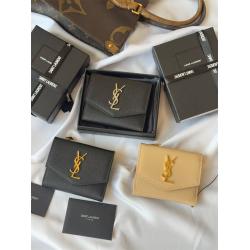 YSL圣罗兰中国官网582296 UPTOWN粒面压印皮革短款钱包
