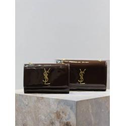YSL圣罗兰官网包包469390/364021 KATE 漆皮小号/中号链条包