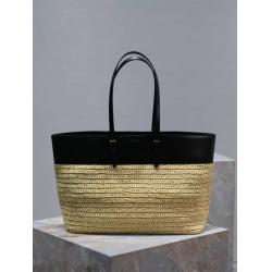 YSL圣罗兰女包官网600281/394195 SHOPPING编织购物袋