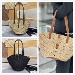 YSL官网女包圣罗兰751240 PANIER 拉菲草编织托特包