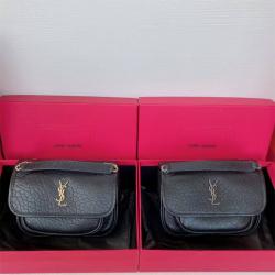 YSL官网女包圣罗兰828736大象纹NIKI粒面小羊皮迷你邮差包