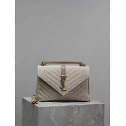 YSL圣罗兰中国官网600279 392737 COLLÈGE中号帆布邮差包