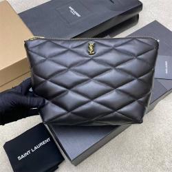 YSL圣罗兰包包官网696779 SADE中号绗缝羊皮革手拿包