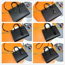 YSL圣罗兰392035/421863/378299 SAC DE JOUR 金扣平纹/山羊纹风琴包