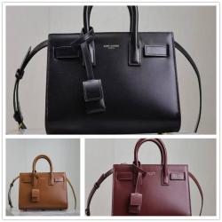 YSL圣罗兰包包官网392035/717440 SAC DE JOUR NANO光滑皮革风琴包