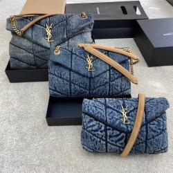 YSL圣罗兰620333/577475/577476 PUFFER 牛仔布云朵包
