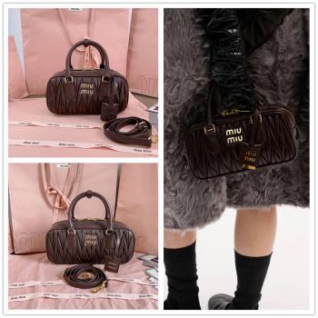 MIUMIU缪缪5BB142/5BB148 Arcadie matelassé软羊革保龄球包