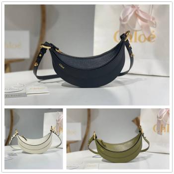 Chloe蔻依CHC24WP431N72 粒面小牛皮BANANA斜挎包香蕉包