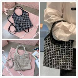 MIUMIU缪缪中文官网5BA281 IVY 水晶钻石托特包