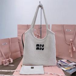 MIUMIU缪缪香港官网5BG231 IVY 编织托特包