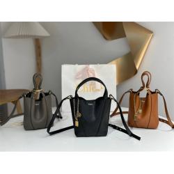 Chloe蔻依官网女包CH25SS812N84 粒面皮革小号 SPIN托特包