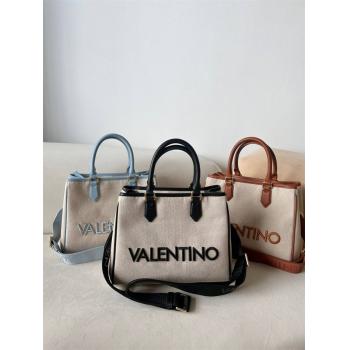 Valentino华伦天奴官网包包刺绣VLTN logo帆布托特包22066