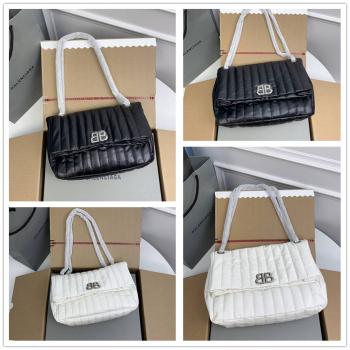 Balenciaga巴黎世家官网女包7659662/7659452 MONACO小号/中号绗缝链条包