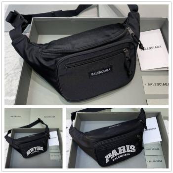 Balenciaga中国官网巴黎世家482389 Explorer 印花LOGO尼龙腰包胸包