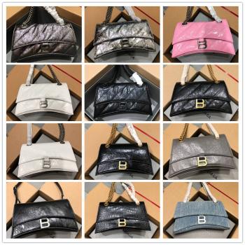 Balenciaga巴黎世家中文官网7163512 CRUSH 小号绗缝链条包