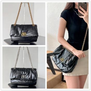 Balenciaga巴黎世家女包官网7659662 MONACO小号链条包