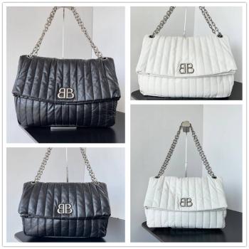 Balenciaga巴黎世家7659452/7659332 MONACO 中号/大号绗缝链条包