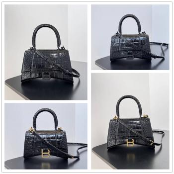 Balenciaga巴黎世家官网正品5928331/5935461 Hourglass 鳄鱼纹沙漏包