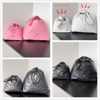 Balenciaga巴黎世家7429422/7429412 CRUSH 小号/中号托特包垃圾袋
