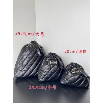 Balenciaga巴黎世家官网7429422/7429412 CRUSH 绗缝绣线托特包垃圾袋