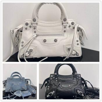 Balenciaga巴黎世家700940 NEO CAGOLE XS加小号镶钻莱茵石机车包