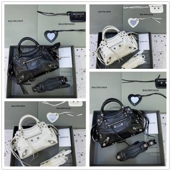 Balenciaga官网巴黎世家700940 NEO CAGOLE XS 加小号钻扣莱茵石机车包