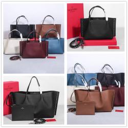 华伦天奴VLOGO Valentino Garavani Escape 小牛皮购物袋22047