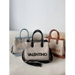 Valentino华伦天奴官网包包刺绣VLTN logo帆布托特包22066