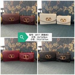 Valentino华伦天奴中文官网GARAVANI VAIN 鳄鱼纹链条包风琴包2017