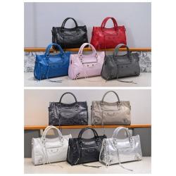 Balenciaga巴黎世家中文官网8230582 Classic LE CITY 中号经典油蜡皮机车包