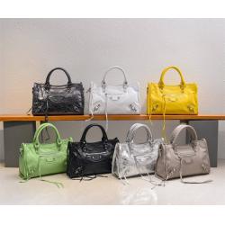 Balenciaga巴黎世家香港官网8114422 Classic LE CITY 小号经典油蜡皮机车包