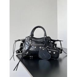 Balenciaga巴黎世家包包官网700940 NEO CAGOLE XS 镶钻莱茵石机车包