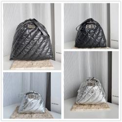 Balenciaga巴黎世家7429422 7429412 CRUSH 绗缝绣线托特包垃圾袋