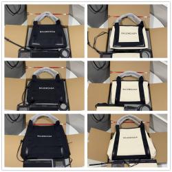Balenciaga巴黎世家正品官网3903462/3399332 NAVY XS/小号帆布托特包