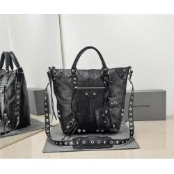 Balenciaga巴黎世家官网男包7190672 LE CAGOLE男士中号机车托特包