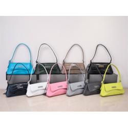 Balenciaga香港官网巴黎世家695645 XX BAG鳄鱼纹翻盖腋下包法棍包