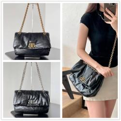 Balenciaga巴黎世家女包官网7659662 MONACO小号链条包