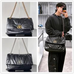 Balenciaga巴黎世家官网女包7659452 MONACO 中号链条包
